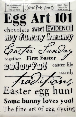 Easter Rub-On Words