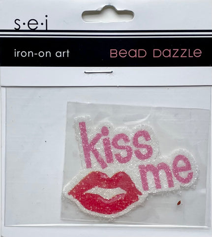 Kiss Me Bead Iron-On