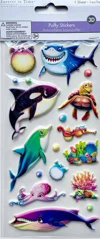 Sea Life Puffy Stickers