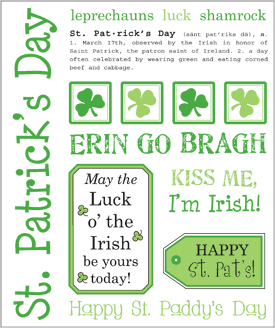 St. Patrick's Day Say it with Stickers