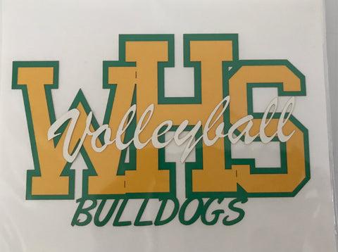 Whitefish High School Bulldogs Volleyball Diecut