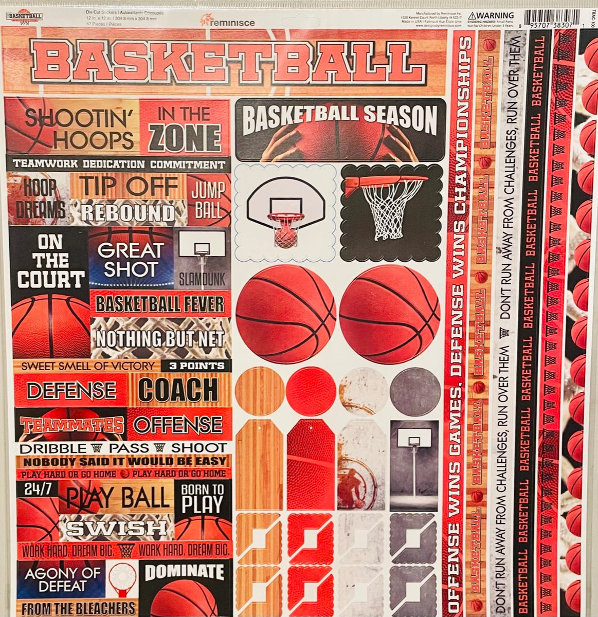 Basketball Gear Scrapbook or Poster Sticker Images Basketball 