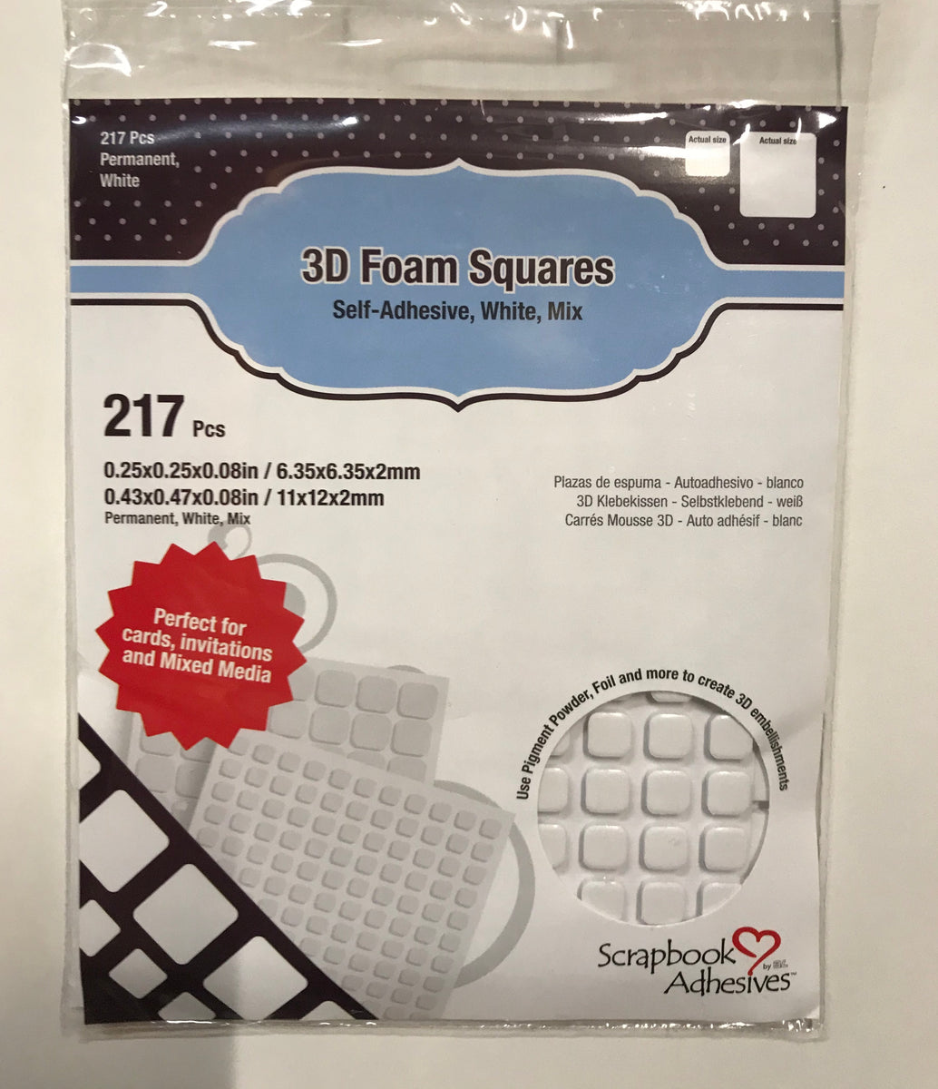 Foam adhesive squares black 217pcs