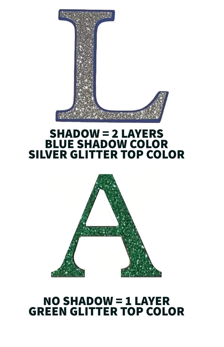 Custom Glitter Letters and Numbers Priceless Scrapbooks