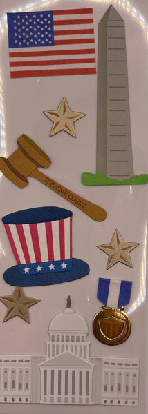 US City Dimensional Sticker Collection