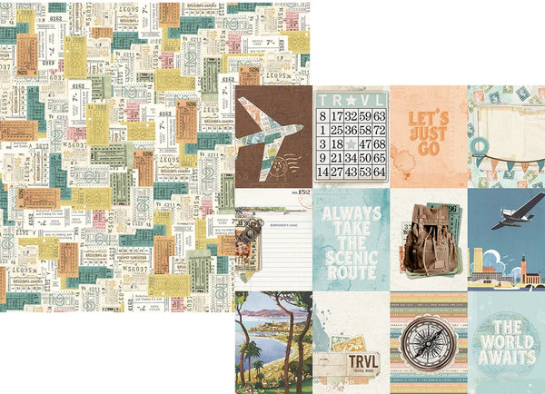 Simple Stories Simple Vintage Traveler 12x12 Paper Collection