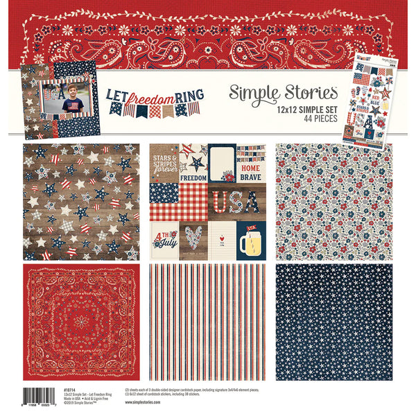 Let Freedom Ring 12x12 Simple Set Paper Kit