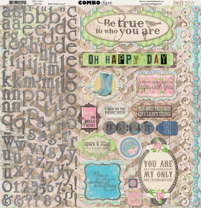 BoBunny Prairie Chic Sticker Sheets