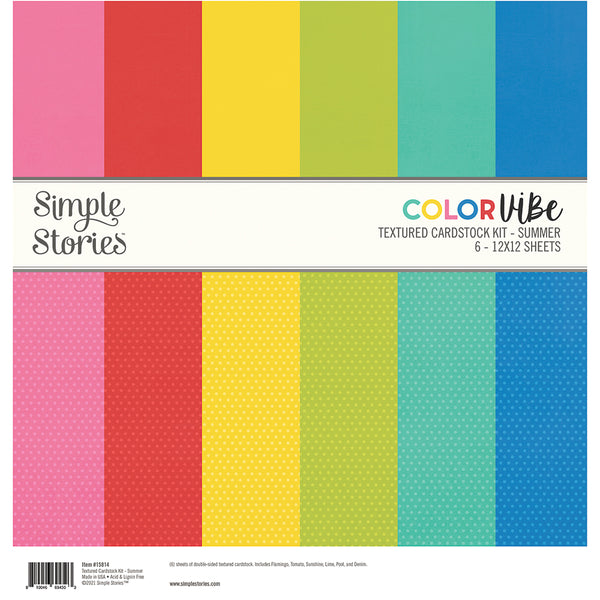Color Vibe Summer 12x12 Textured Cardstock