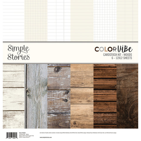 Color Vibe Woods 12x12 Cardstock Kit