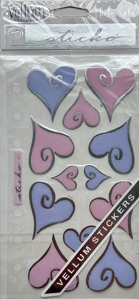 Vellum Hearts Sticker Collection