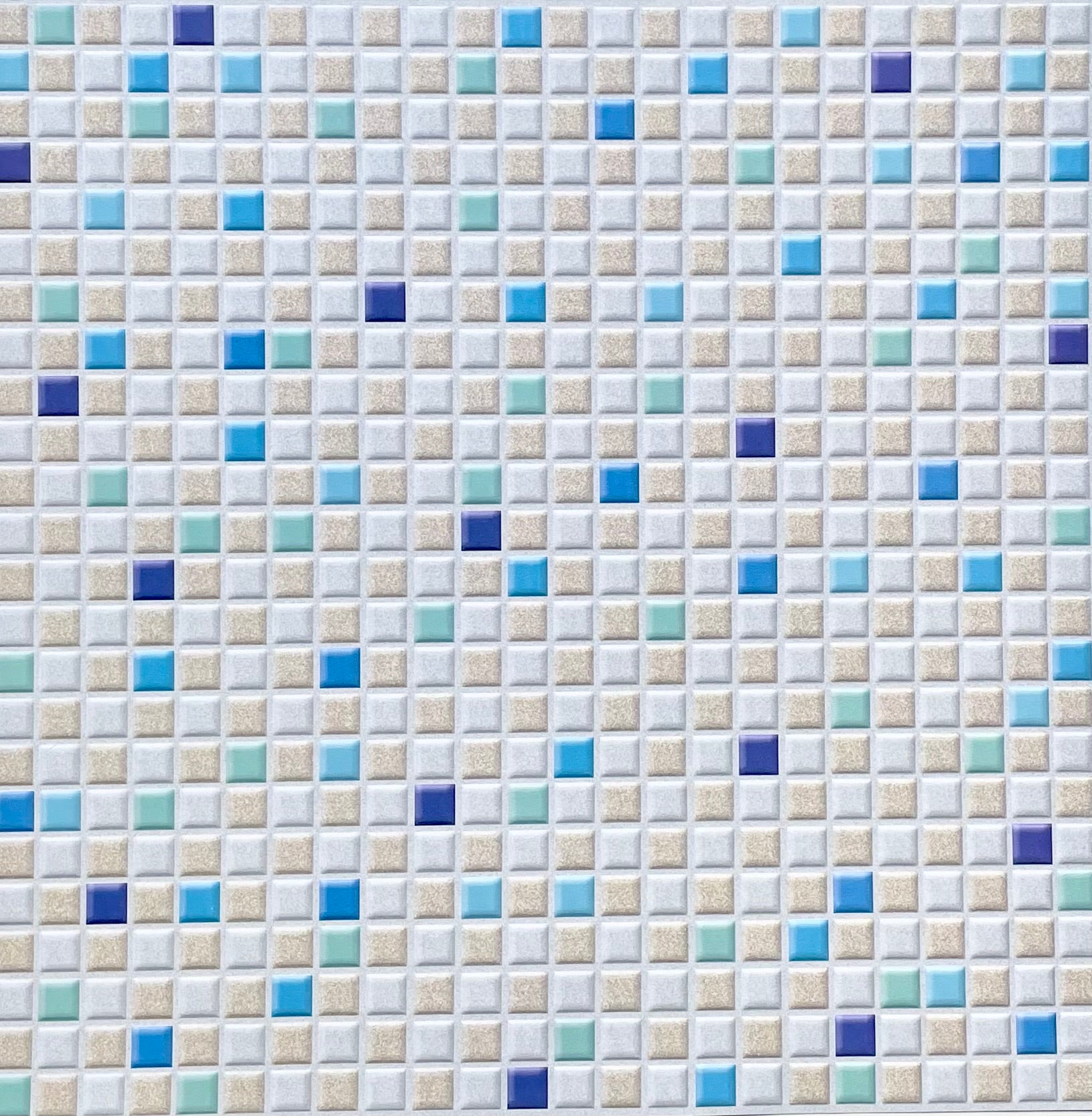 Poolside Tiles Embossed Paper