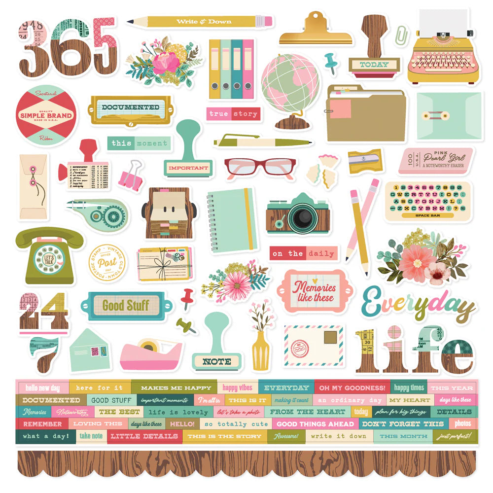 Simple Stories Noteworthy Cardstock Stickers
