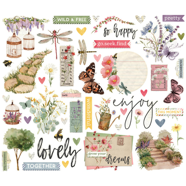 Simple Vintage Meadow Flowers Ephemera