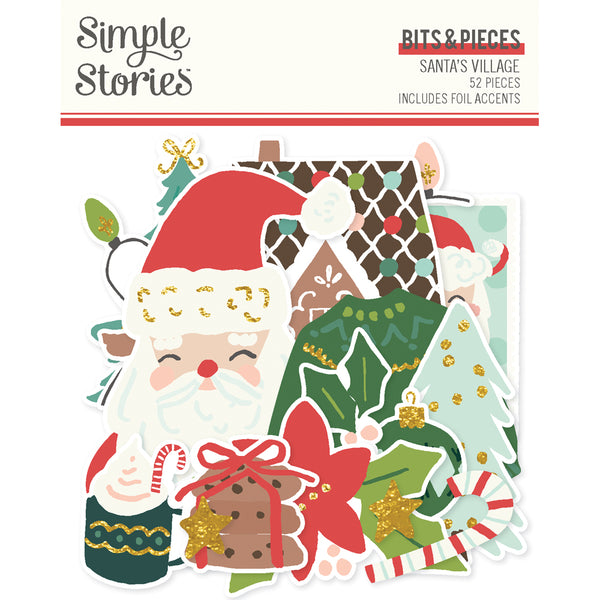 Simple Stories Santa's Village Bits & Pieces with Foil Accents