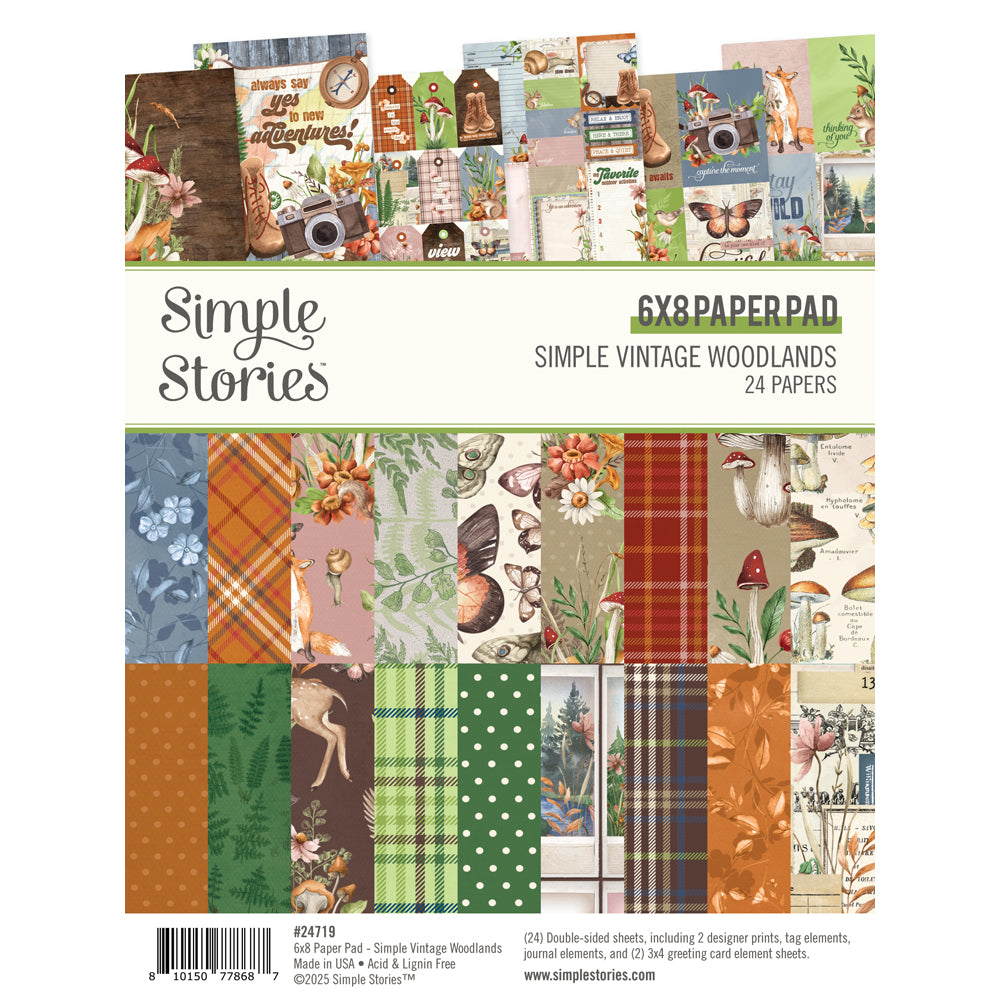 Simple Vintage Woodlands 6x8 Paper Pad