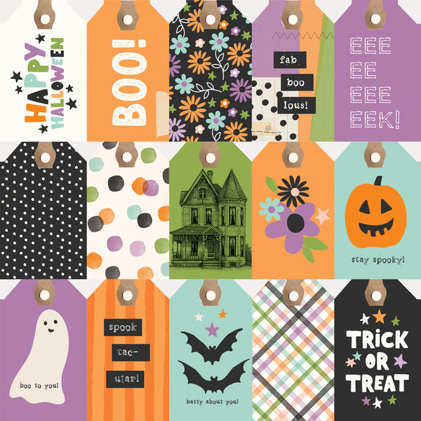 Simple Stories Spooky Things 12x12 Tag Elements
