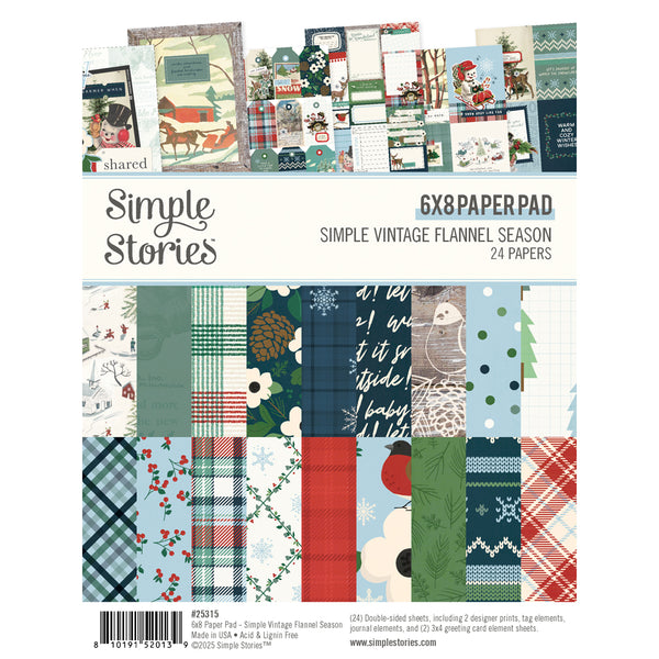 Simple Stories Simple Vintage Flannel Season 6x8 Paper Pad
