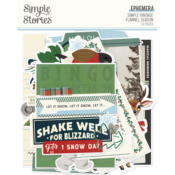 Simple Stories Simple Vintage Flannel Season Ephemera Collection