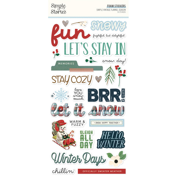 Simple Stories Simple Vintage Flannel Season Stickers