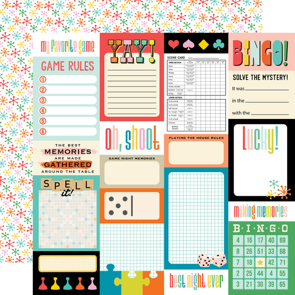 Simple Stories Game Night 12x12 Paper Collection