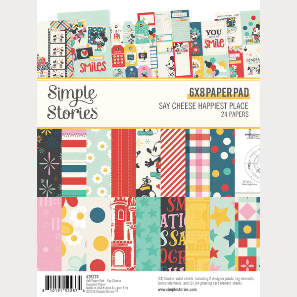Simple Stories Say Cheese Happiest Place 6x8 Paper Pad