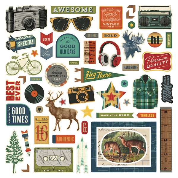 Simple Stories Rustic Legend Chipboard Ephemera