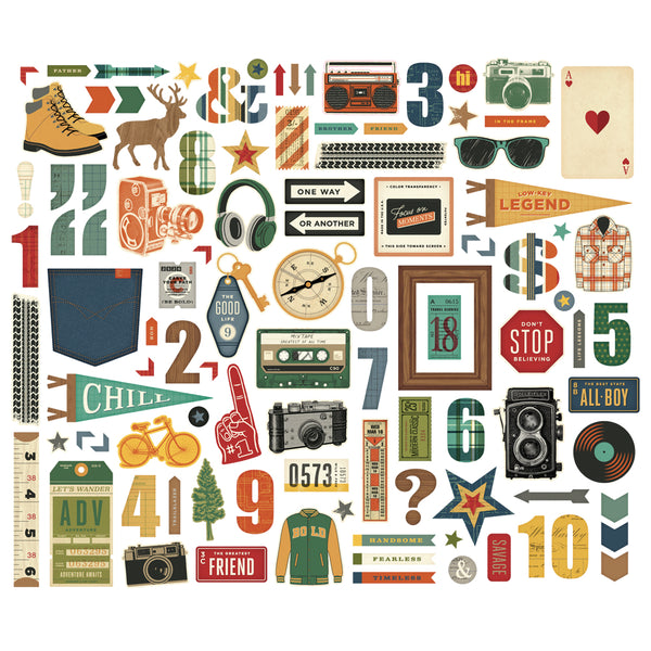 Simple Stories Rustic Legend Ephemera Die Cut Pieces