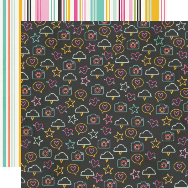 Simple Stories Totally 80's 12x12 Paper Collection