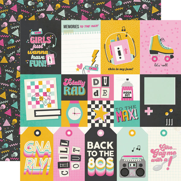Simple Stories Totally 80's 12x12 Paper Collection