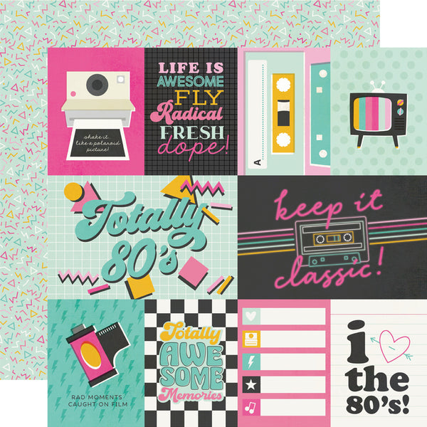 Simple Stories Totally 80's 12x12 Paper Collection