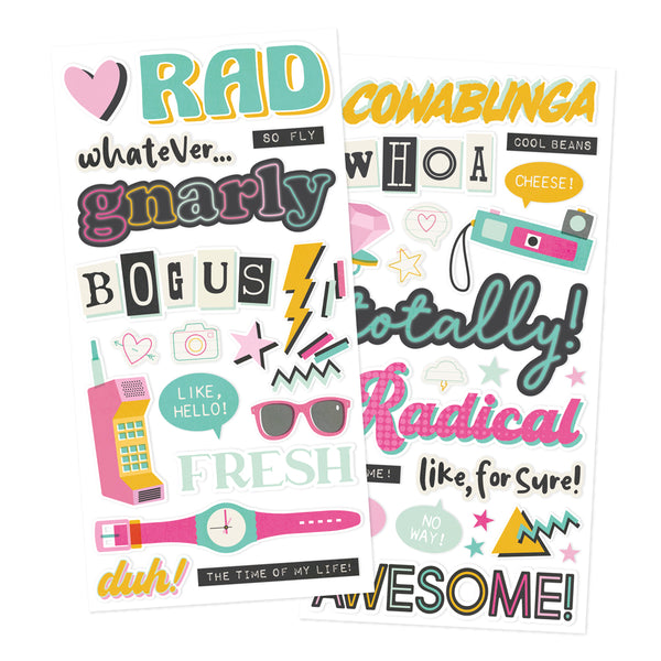 Simple Stories Totally 80's Sticker Collection
