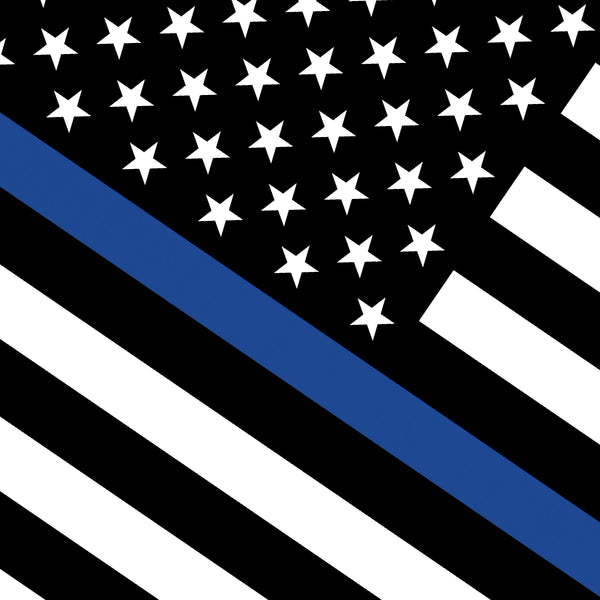 Police Blue Line Flag 12x12 Paper
