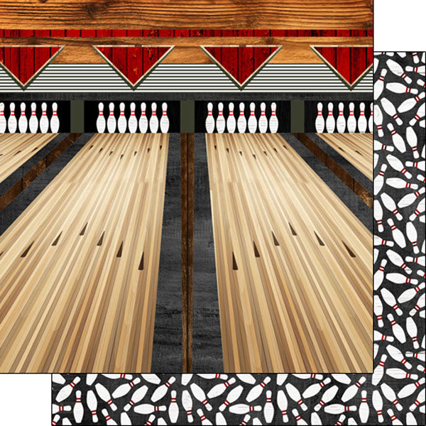 Bowling Lanes 12x12 Paper