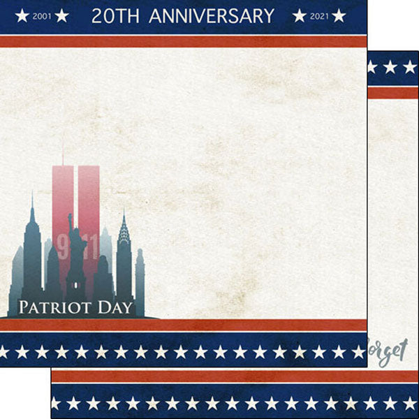 Patriot Day 20th Anniversary 9/11 12x12 Paper