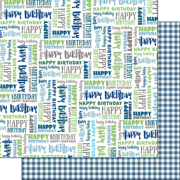His Birthday Words 12x12 Paper