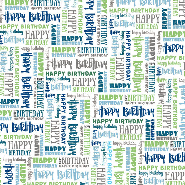 His Birthday Words 12x12 Paper