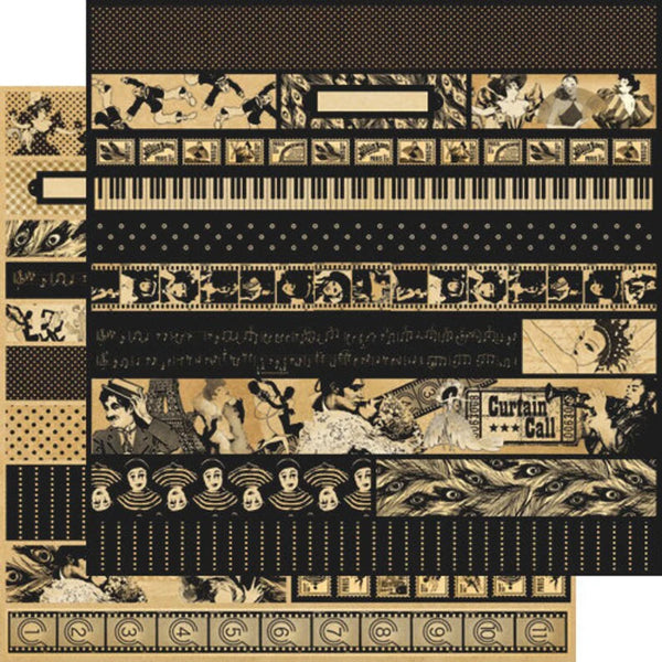 Graphic 45 Curtain Call 12x12 Paper Collection
