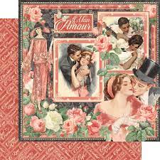 Graphic 45 Mon Amour 12x12 Paper Collection