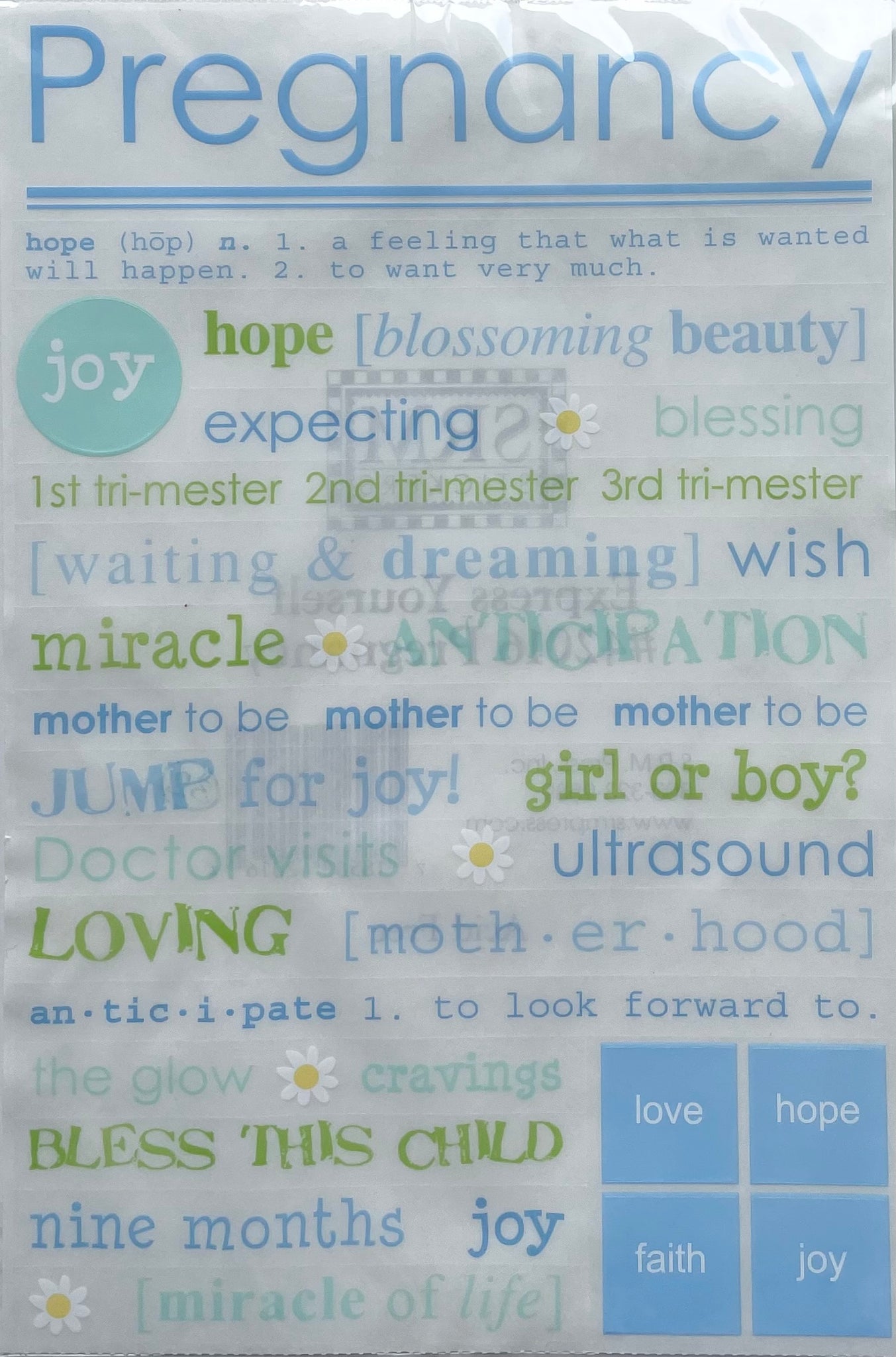 Pregnancy Express Yourself Stickers