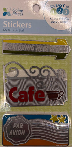 Going Places Metal Stickers