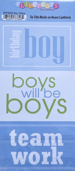 Boy Titles Cutouts