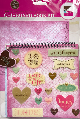 Love Chipboard Book Kit