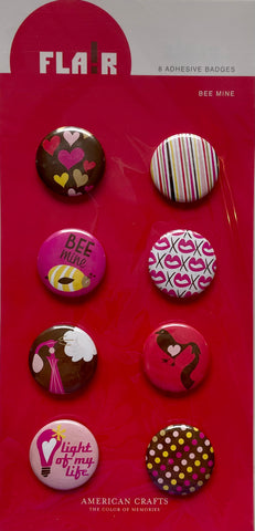 Flair Love Adhesive Badges