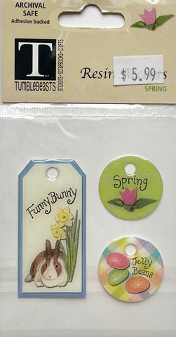 Spring Resin Stickers