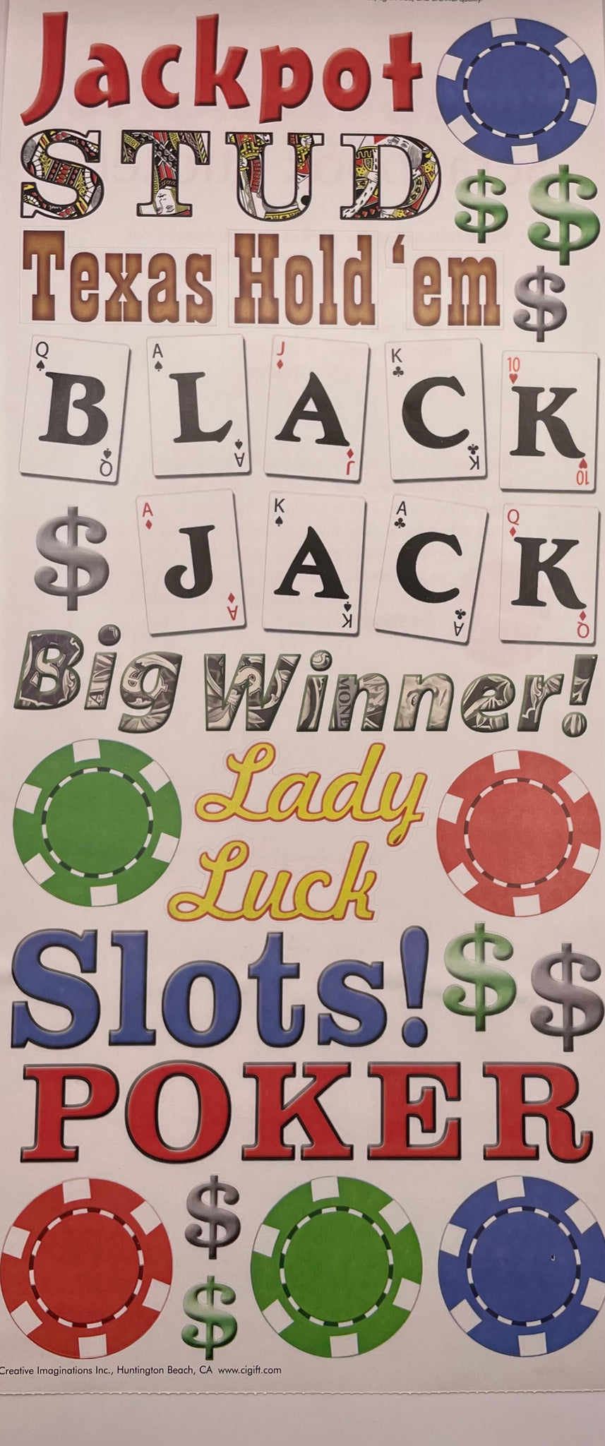 Casino Phrases Stickers