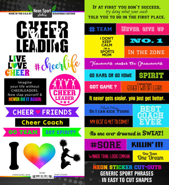 Neon Sports Stickers