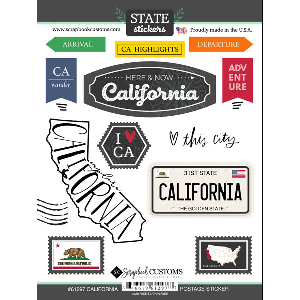 State Postage Sticker Sheet