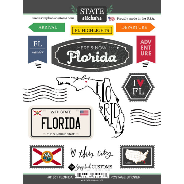 State Postage Sticker Sheet