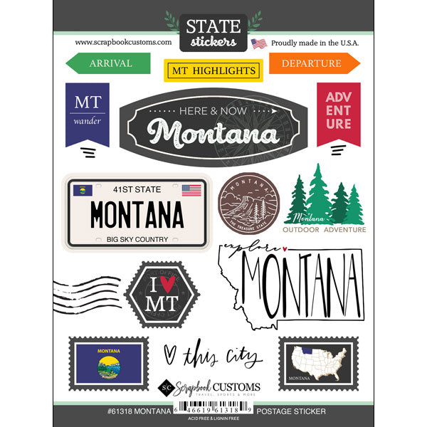 State Postage Sticker Sheet